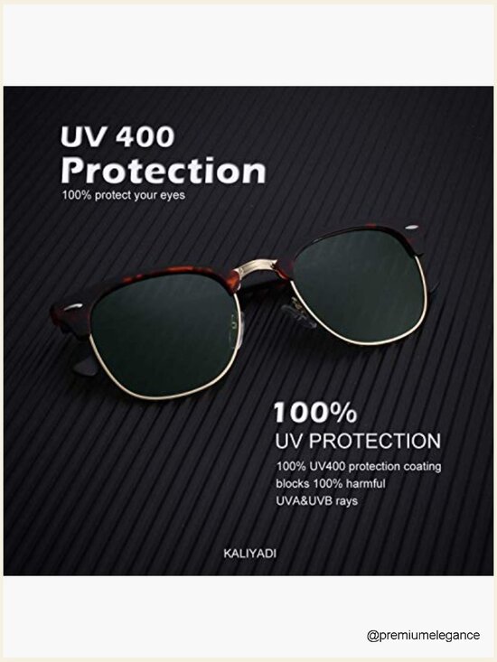 Polarized Sunglasses UV Blocking Semi-Rimless Retro Driving Unisex